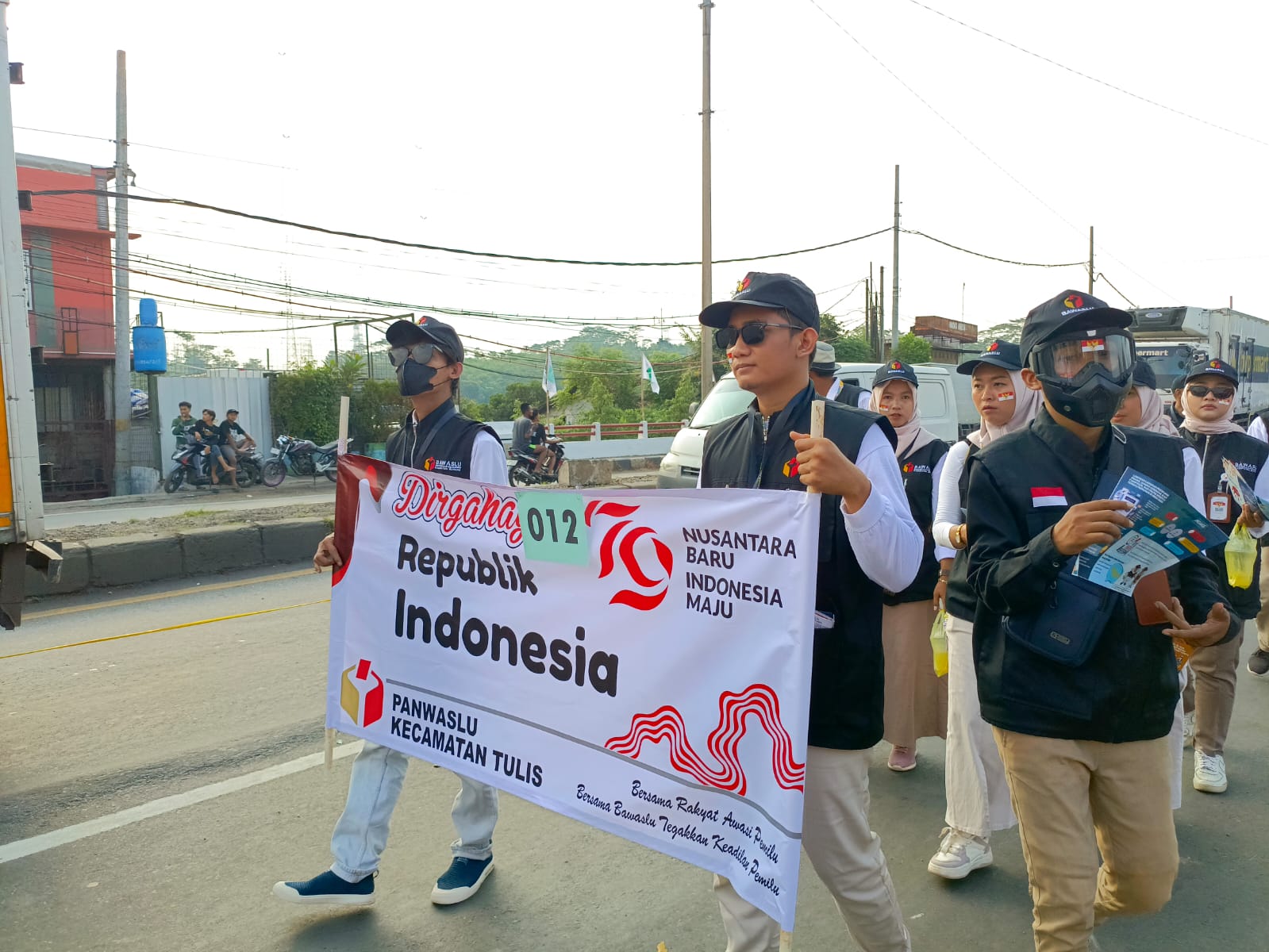 Karnaval HUT RI Ke 79, Panwaslucam Tulis Sosialisasikan Pengawasan Partisipatif