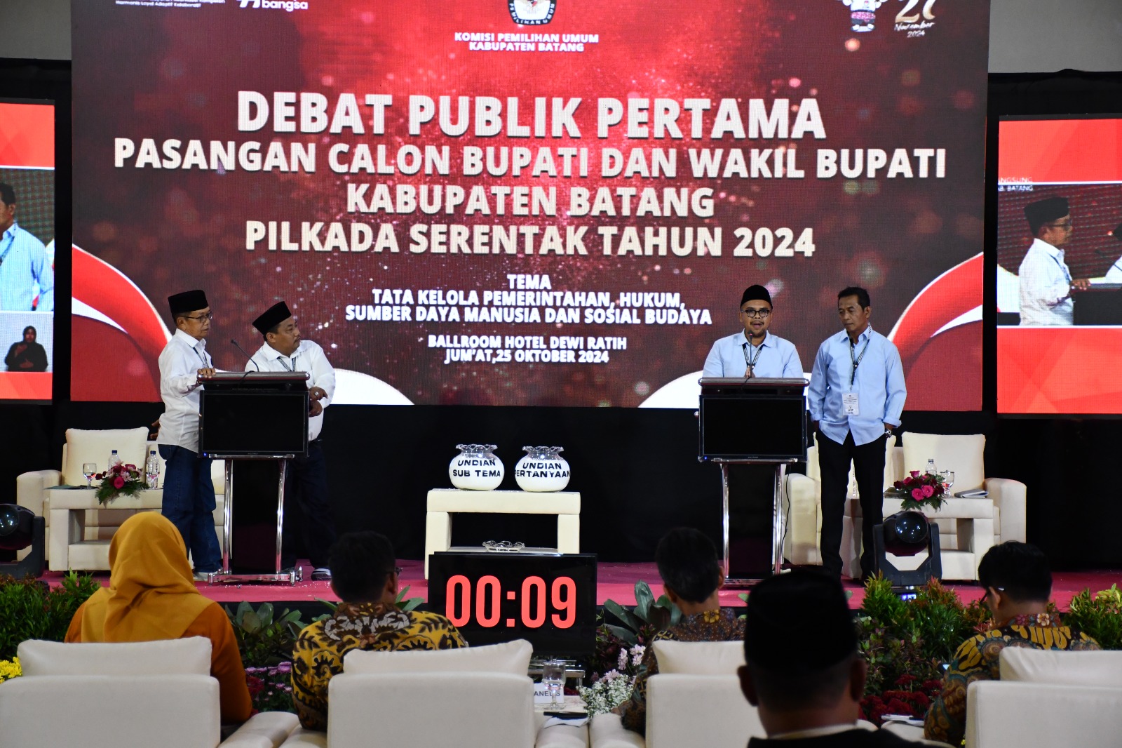 Bawaslu Batang Awasi Debat Perdana Paslon Bupati Batang