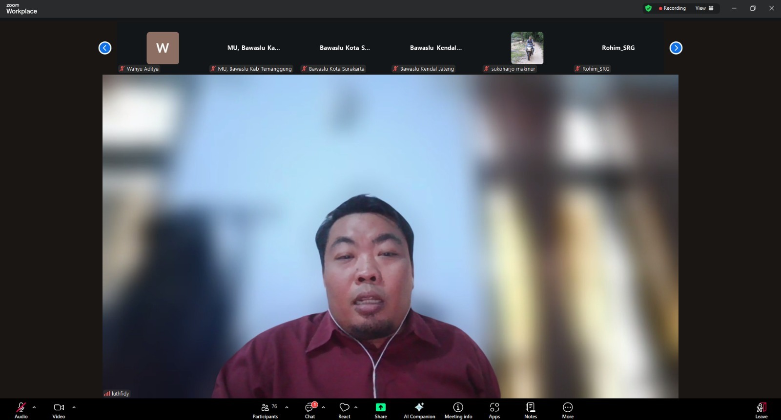 Bawaslu Batang ikuti Rakor Penyusunan Artikel Penanganan Pelanggaran Pemilihan 2024