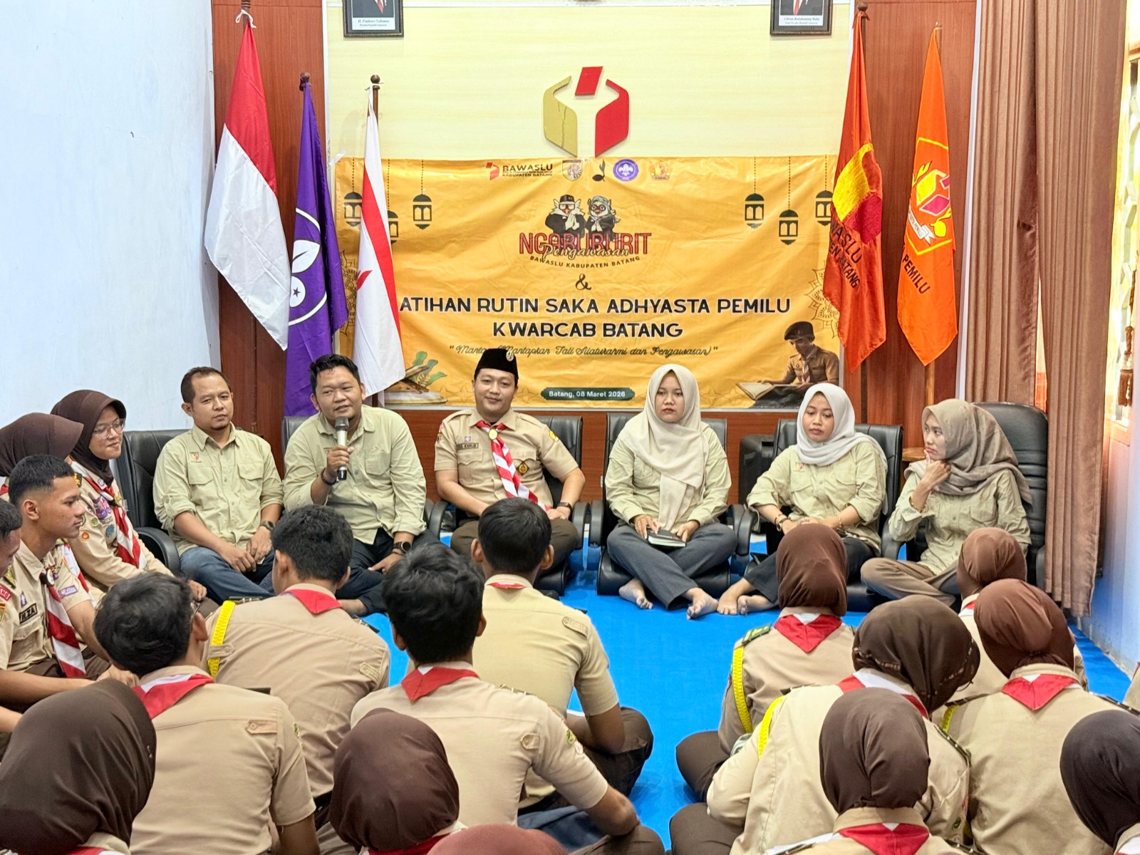 Semangat Awal Pengawasan Pemilu: Saka Adhyasta Pemilu Kwarcab Batang Gelar Latihan Perdana Tahun 2026