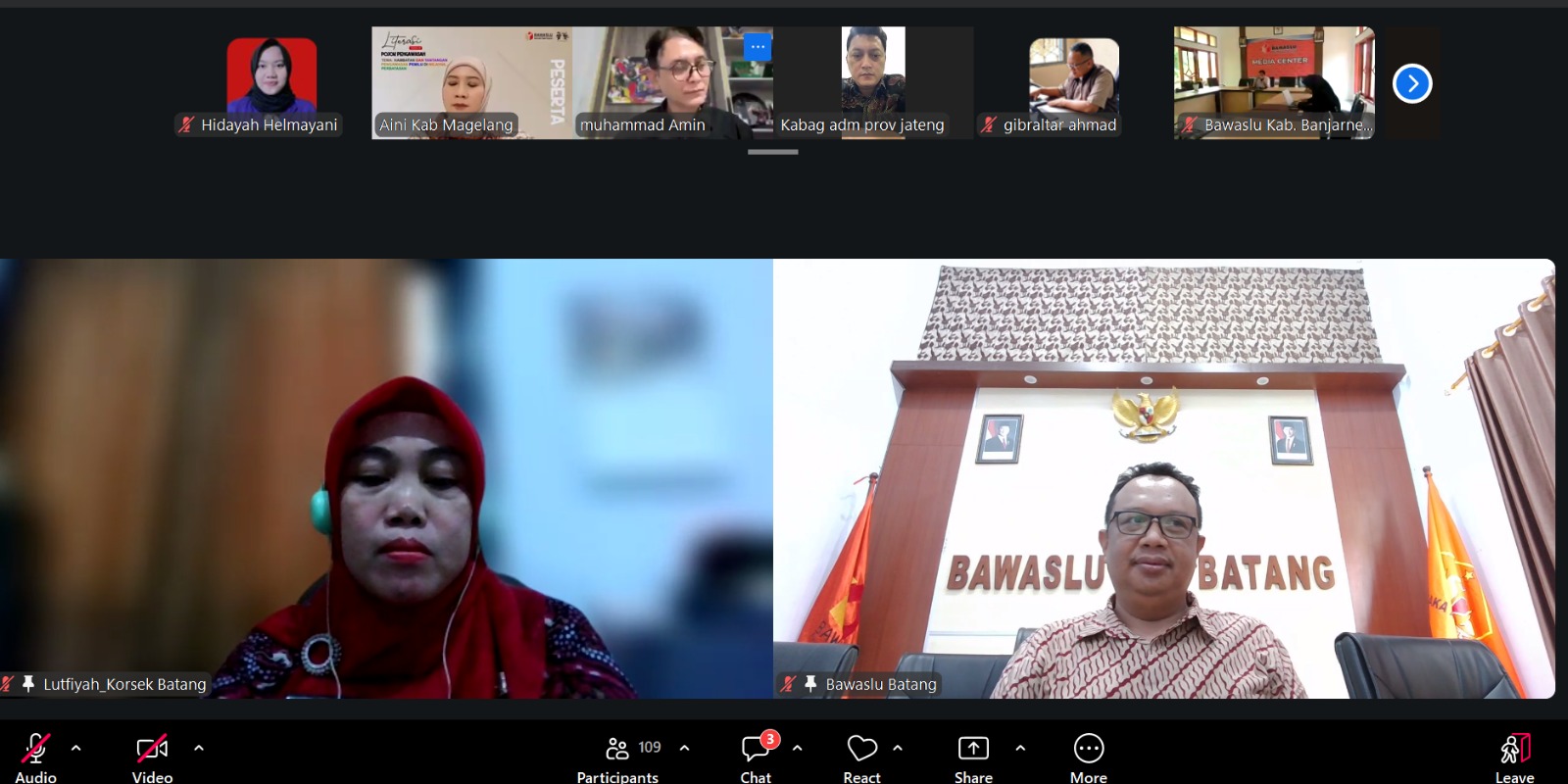 Bawaslu Batang Ikuti Rapat Penajaman Anggaran, Siap Sesuaikan Program Kerja Secara Efisien