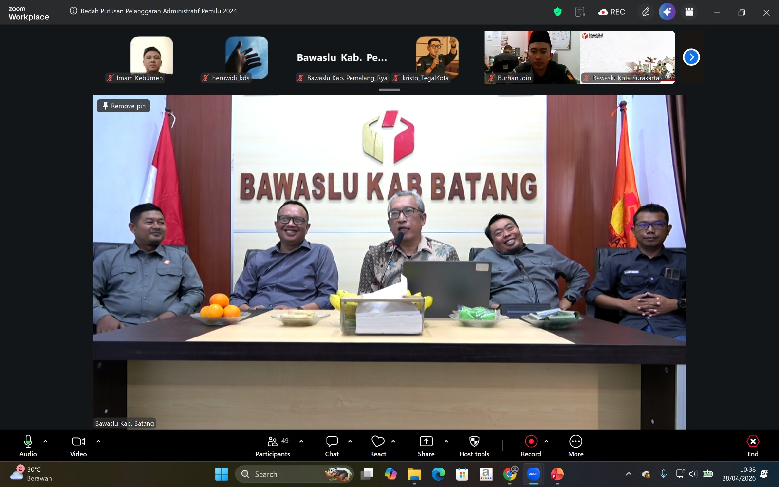 Gelar POGAKUM, Bawaslu Batang Hadirkan Narasumber Bawaslu Provinsi Jateng