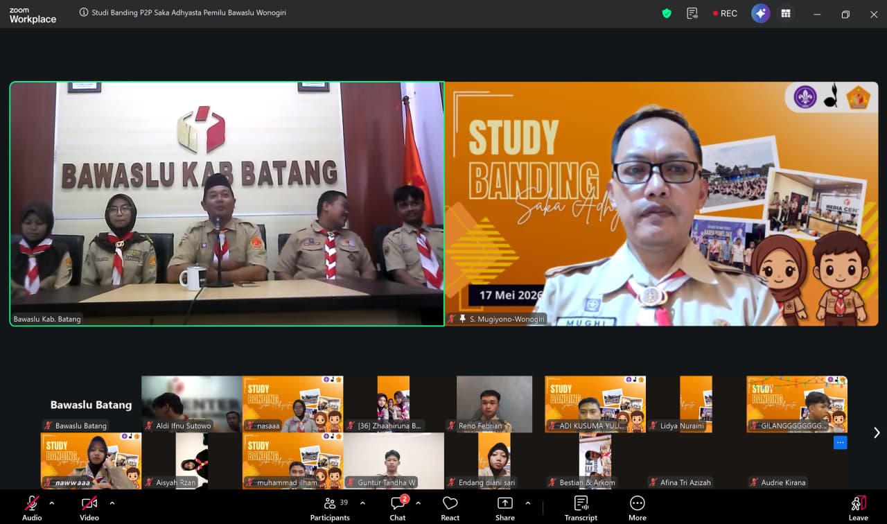 Sharing Session Saka Adhyasta Pemilu Kwarcab Batang - Wonogiri , Dewan Saka Adhyasta Batang sampaikan Sejarah dan Program Kegiatan