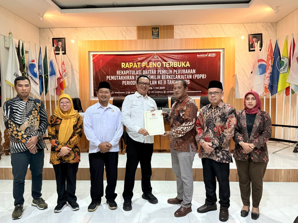 Bawaslu Batang Awasi Pleno Rekapitulasi Pemutakhiran Data Pemilih Berkelanjutan Triwulan II Tahun 2026