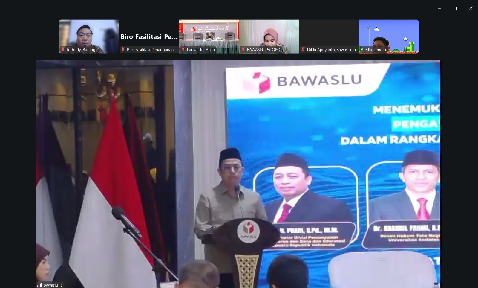 Perkuat Fungsi Penanganan Pelanggaran, Bawaslu Kabupaten Batang Ikuti Diskusi Publik Bawaslu RI