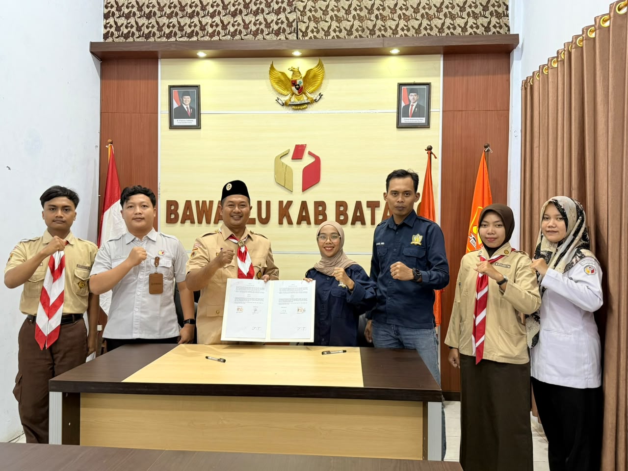 Saka Adhyasta Pemilu Kwarcab Batang dan Perisai Demokrasi Bangsa Perkuat Kolaborasi Demokrasi