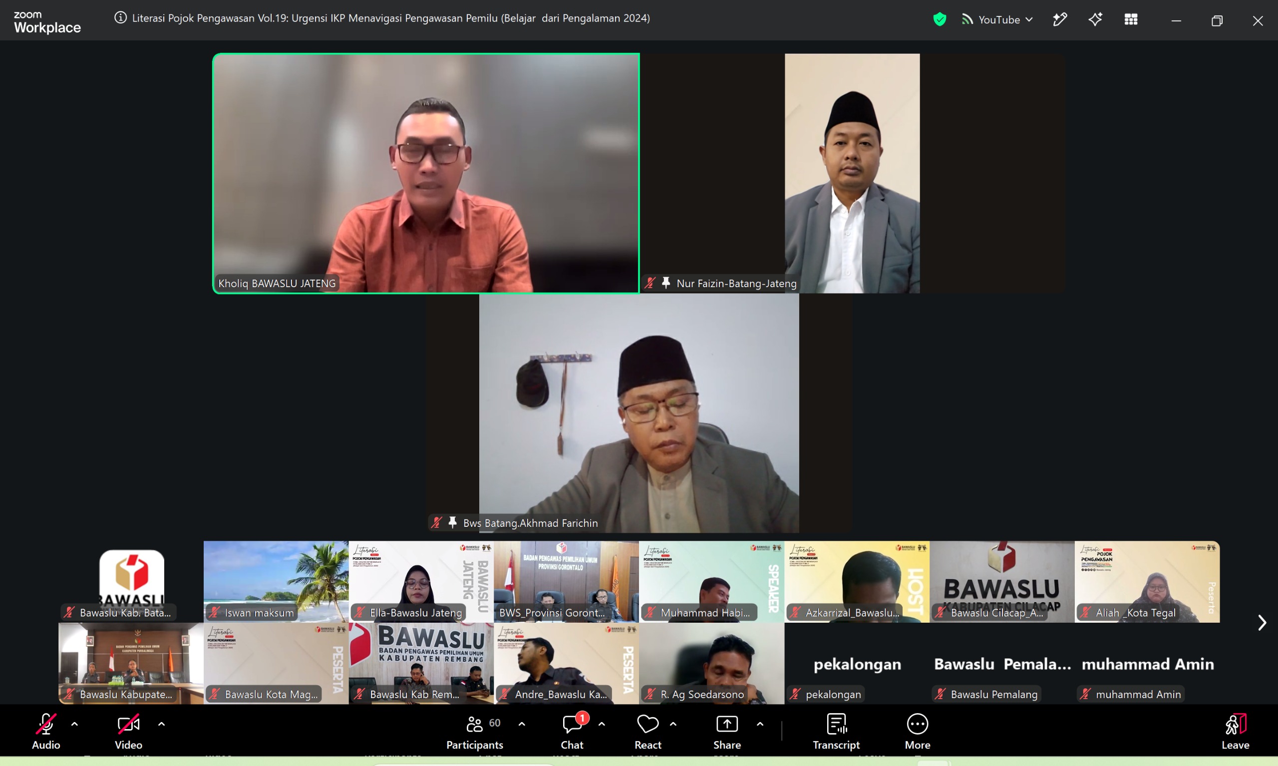 Bawaslu Batang Ikuti Literasi Pojok Pengawasan "Urgensi IKP: Menavigasi Pengawasan Pemilu"