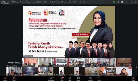 Bawaslu Kabupaten Batang Ikuti Peluncuran Pendidikan Pengawasan Partisipatif Tahun 2026 “Berfungsi dan Bergerak untuk Pemilu yang Bermartabat”
