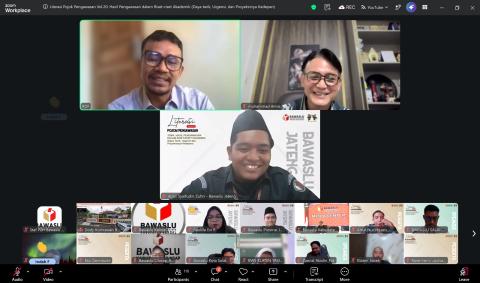 Bawaslu Batang Ikuti Literasi Pojok Pengawasan Vol. 20: Dorong Data Pengawasan Jadi Basis Riset