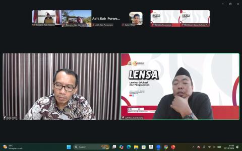 Bawaslu Batang Jadi Narasumber LENSA Bawaslu Purworejo, Bahas Penanganan Tindak Pidana Pemilu