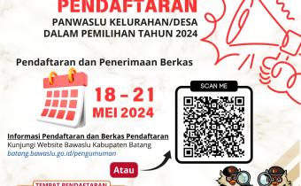 Bawaslu Batang Buka Pendaftaran PKD Untuk Pilkada 2024