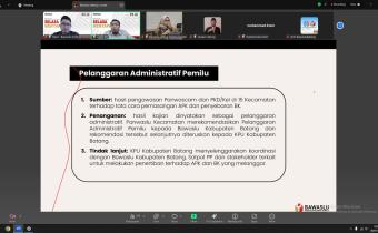 Diskusi mingguan bertajuk Selasa Menyapa Mengangkat Topik: Identifikasi Permasalahan Hukum dan Tantangan Empirik Pada Tahapan Kampanye dan Masa Tenang Pemilu