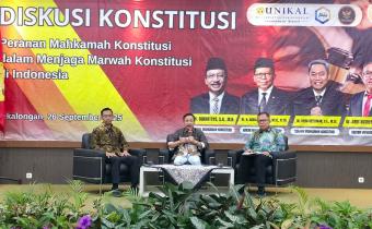 Turut Gabung Ajakan Jaga Marwah Konstitusi, Bawaslu Batang Hadiri Diskusi Peran Mahkamah Konstitusi