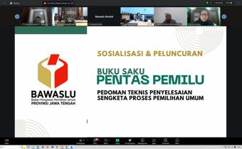 Bawaslu Batang Hadiri Peluncuran Buku Saku PENTAS PEMILU dan Media Informasi Advokasi Hukum