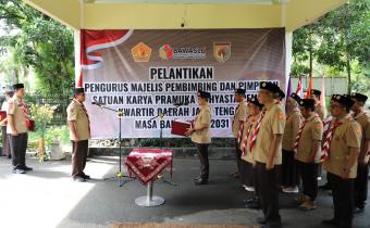 Bawaslu Kabupaten Batang Hadiri Pelantikan Kepengurusan Saka Adhyasta Pemilu Kwarda Jawa Tengah