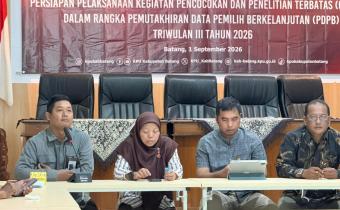Bawaslu Batang Hadiri Rapat Koordinasi Persiapan Coktas PDPB Triwulan III Tahun 2026